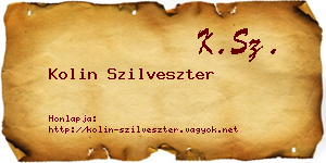 Kolin Szilveszter névjegykártya